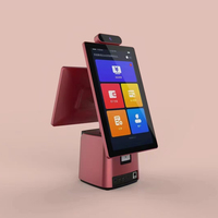 Google Play Android/Windows 15,6 + 15,6 Máquina registradora POS de pantalla única/doble con pantalla giratoria Lector de código QR NFC