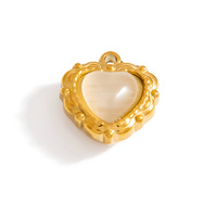 KAVNAR Pendentif en acier inoxydable plaqué or 18 carats, motif mignon fruits, poissons et cœurs en émail mélangé, pour femmes, bijoux de mode, vente en gros, cadeau