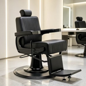 Modern Hair Dresser <b>Chairs</b> Salon Furniture Gunmetal Modern Vintage Loft Style <b>Chair</b> Barber <b>Chair</b> - Product Image 1
