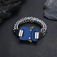 Collier en métal pour hommes de style hipster européen et américain Cool Short Locomotive Fan Can Buckle Clasp Chain Buddhism Fashion