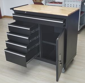 Robuste, 36 pouces Armoire d'atelier mobile noire à 5 tiroirs, coffre à outils pour salons <span class=keywords><strong>de</strong></span> coiffure et salons <span class=keywords><strong>de</strong></span> tatouage - Product Image 4