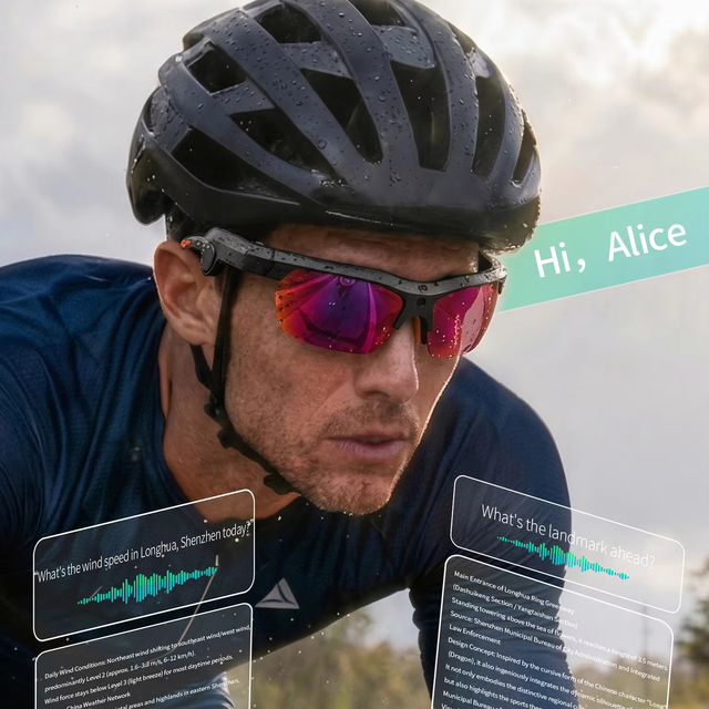 S100 1080P HD Camera Smart Glasses AI Real-time Translation UV400 TR90 Cycling Running Climbing