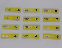 School Kids Plastic Microscope Slides of Animals Insects Plants Flowers 12 Pieces in 1 Set Prepared Specimens for Biology Class