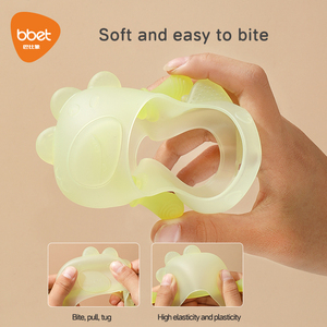 Pas de goutte sans BPA Silicone mitaine sucette jouet à mâcher nouveau-né bébé poignet main saisir des anneaux de dentition pour les besoins de succion - Product Image 2