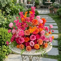 Fleurs artificielles personnalisées en forme de boule pour centres de table de mariage, fournitures de décoration