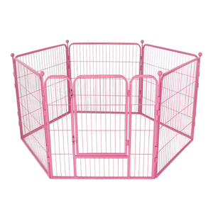 Foldable Dog Playpen Crate Metal Fence Pet Puppy Play Pen Exercise Cage 6 Panels
