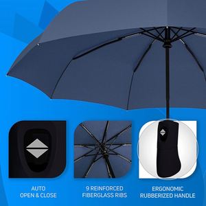 Hot Selling Item , Foldable Strong <b>Windproof</b> Travel <b>Umbrella</b> - Product Image 3