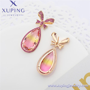 YSearring-586 xuping-pendientes de plata de primera ley para mujer, aretes pequeños, plata esterlina 18, zirconia, circonita, zirconita, color dorado, 18K - Product Image 5