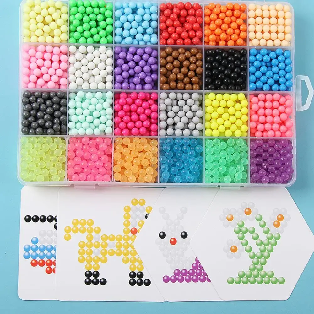 spraying magic beads kit supplier art crafted toys multicolor hama iron Beads DIY Magic Water Sticky Beads for kids