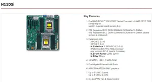 Per scheda madre H11DSI REV2.0 SP3 + 2 pezzi EPYC 7642 2.3GHz 48C/96T processore CPU 512GB <span class=keywords><strong>DDR4</strong></span> 3200mhz /2933MHZ RAM Mem - Product Image 3