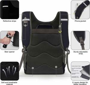 Waterproof 30 Cans Lightweight Insulated <b>Backpack</b> <b>Cooler</b> Leak Proof Soft <b>Cooler</b> Bag Custom Logo Brand for Beach Travel Camping - Product Image 4