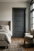 Porte intérieure en MDF peignable DIY, système d'installation sans soudure pour projets de salle de bain et de cuisine, design minimaliste, ODM