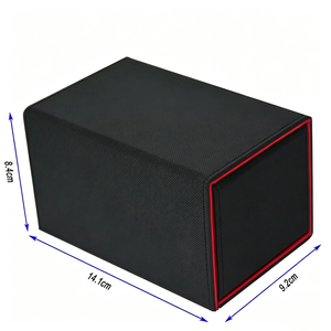 Boîte de rangement pour cartes de jeu, capacité 180+ cartes, boîte de rangement premium pour cartes à collectionner TCG avec plateau à dés, porte-cartes magnétique - Product Image 1