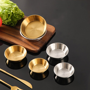 Plateau à sauce <span class=keywords><strong>délicieux</strong></span> en acier inoxydable japonais et coréen SS304, accessoires de cuisine, assiettes à assaisonnement pour barbecue, assiettes à apéritif, gobelet à assaisonnement, <span class=keywords><strong>plat</strong></span> à sauce rond - Product Image 5