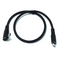 Kabel USB-C ke USB-C Sudut Kanan 90 Derajat, Tipe-C Male ke Male, untuk Pengisian Daya dan Transfer Data