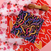 Papier d'emballage cadeau d'anniversaire en papier kraft couché 80g jetable, personnalisable, pour l'emballage en gros
