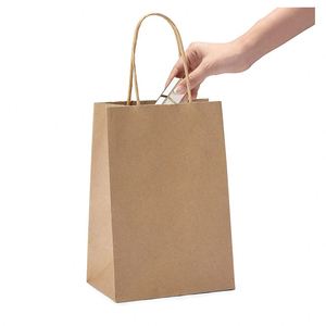 <b>Gift</b> <b>Small</b> Paper Bags with Handles Bulks for <b>Small</b> Business Sturdy Kraft Paper Retail Shopping Party Birthday Paper Bags - Product Image 1