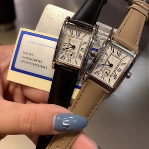 Montre de luxe haut de gamme, mouvement à quartz précis, style rétro léger et luxueux, bracelet en cuir de crocodile, boîtier en acier inoxydable, Longines. - Product Image 1