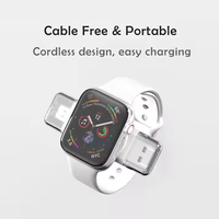 Chargeur sans fil magnétique portable, mini chargeur rapide pour montre connectée avec ports Type-C + USB
