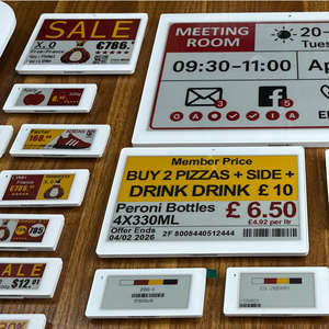 Etiquetas Electrónicas de Precio Digitales ESL de 2.4Ghz, Sistema de Etiquetas de Tinta Electrónica para Estantes de Almacenes Europeos, Venta al Por Mayor de Fábrica - Product Image 1