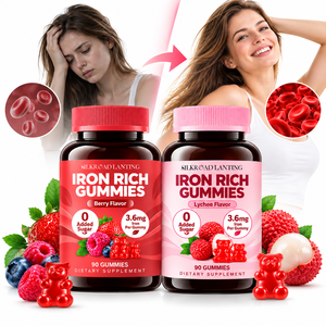 Customizable Iron Rich <b>Gummies</b> with 3.6mg Iron 0 Added Sugar for Women Health and Daily Vitality Support - Product Image 1