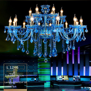 JYLIGHTING-lámpara colgante moderna, iluminación de araña de cristal de Color azul para el hogar, dormitorio y sala de estar - Product Image 3