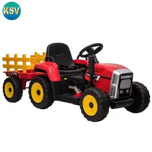 2021 Hot Model Nieuwe Rit Op Tractor Elektrische Kids Batterij Speelgoed Auto Ground Force Tractor Met Trailer