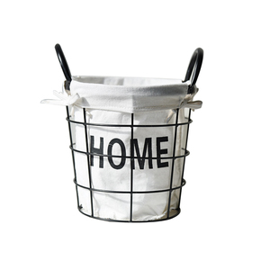 Cesta de almacenamiento de metal, lavandería, sala de estar, ropa, cesta de alambre de metal, cesta redonda de nuevo estilo - Product Image 2