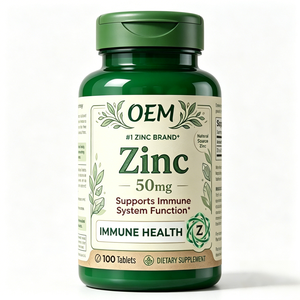 Comprimés de zinc 50 mg OEM ODM certifiés GMP et Halal, 100 unités, supplément alimentaire enrobé - Product Image 1