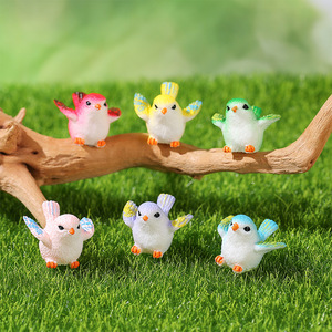 Adornos de Pájaros de Dibujos Animados, Miniaturas de Resina para Decoración de Jardín, Accesorios para Plantas de Interior y Exterior, Figuras Decorativas - Product Image 3