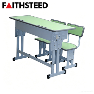 Wholesale Gray Double School <strong>Desk</strong> and Chair Set Adjustable Height Student Study Furniture for Educational Institutes - Product Image 6