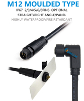 Connecteur étanche mâle-femelle DREAM M12 4 5 6 broches IP68 Câble PVC 24AWG pour capteur et actionneur de machines d'automatisation