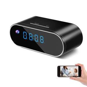 Reloj de pared digital que incorpora cámara WiFi de seguridad inalámbrica nocturna - Product Image 1