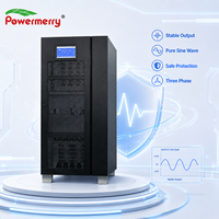 Powermerry 33-100 UPS en Línea de Frecuencia Variable 100kVA 80kW Trifásico Entrada/Salida Onda Sinusoidal Pura para Uso Médico, Industrial y Crítico