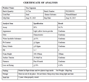 Grandes quantités matière première poudre graine d'arbre à thé extrait <span class=keywords><strong>de</strong></span> plante thé saponine 80% théaflavine - Product Image 4