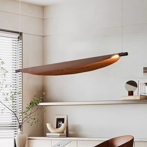 Nouvelle lampe suspendue longue et linéaire en fer et PC, motif grain <span class=keywords><strong>de</strong></span> noyer chinois, lumière chaude, <span class=keywords><strong>pour</strong></span> salle à manger, salon, cuisine, hôtel, <span class=keywords><strong>luminaire</strong></span> décoratif, garantie qualité CE 2 ans - Product Image 3