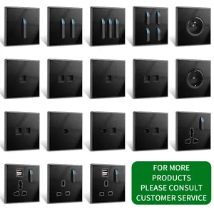 Warehouse Wholesale Price Customized Wall Switches And Sockets Piano Keys Light Switch Socket For Residential