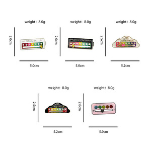 Broche à expressions émotionnelles coulissantes pour la modification de l'humeur sociale, badge en métal créatif, accessoire de décoration au design de niche - Product Image 4