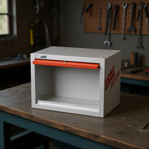 Gabinete de almacenamiento de herramientas 5002 D1N con asa roja y el logotipo de la marca habitual en el lateral. - Product Image 3