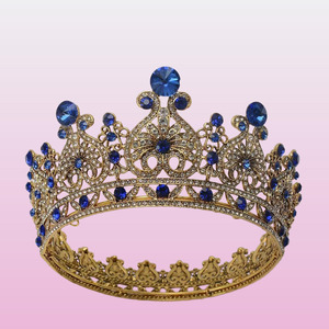Nouveau luxe diamant cercle grands diadèmes coronas rétro strass Pageant reconstitution historique couronne Spot anniversaire gâteau décoration pour les reines - Product Image 6