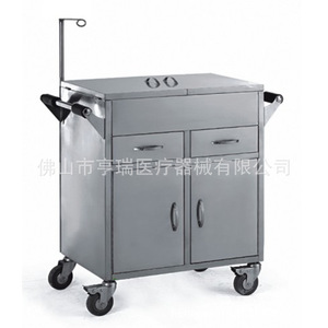 Chariot médical en acier inoxydable Henry Medical HR-749, chariot de chirurgie fermé pour le transport de médicaments et de fournitures - Product Image 3