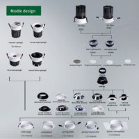 Plafonnier encastré dissimulé sur mesure 9W 10W 12W 24W avec échantillon, downlight LED COB sans cadre pour projets