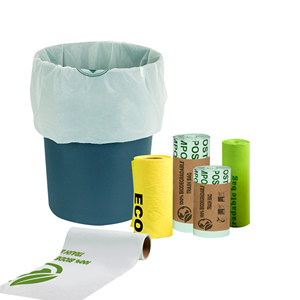 Tùy chỉnh màu sắc phân hủy sinh học chống rò rỉ chống rò rỉ dùng một lần di động thùng rác túi rác để thu thập rác - Product Image 6