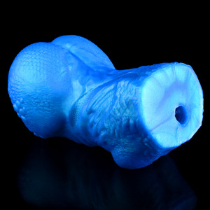 เครื่องช่วยสำเร็จความใคร่ชายแบบพกพา Blue Scale Predator 2in1 รุ่นกระชับ สำหรับผู้ชาย แฟนตาซี ช่องคู่ ทำจากซิลิโคน สำหรับฝึกการใช้งานอวัยวะเพศชาย - Product Image 5