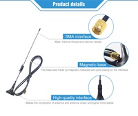 Antenne Wifi magnétique 600 2700 MHz 2G 3G 4G 3dbi avec câble RG178 de 3 mètres avec connecteur SMA mâle