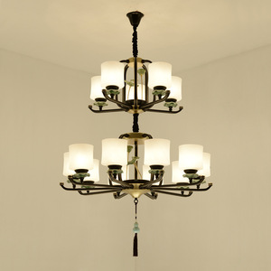 โคมไฟระย้าสไตล์จีนทรงกลม ขั้วหลอด E27 หลอดไส้ 6 8 10 12 หัว สำหรับห้องนั่งเล่น วิลล่า ร้านอาหาร - Product Image 1