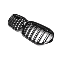 Pour BMW X1 F48 F49 LCI 2019+ Grille de calandre avant à double lamelles en ABS noir brillant moulée par injection