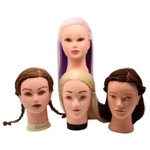 2024 nouveau coiffeur enseignement tête <span class=keywords><strong>barbier</strong></span> tête cheveux humains coiffure formation tête avec cheveux noirs - Product Image 2