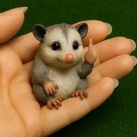Patung Hewan Jari Tengah Mini yang Lucu, Patung Hewan Jari Tengah dari Resin untuk Dekorasi Meja Kantor dan Mobil, Hadiah Humor Lucu