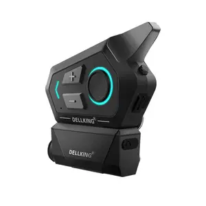 DELLKING M8 auricolare Bluetooth senza fili per moto con 500 metri citofono gestione delle chiamate e due vie Radio Talk